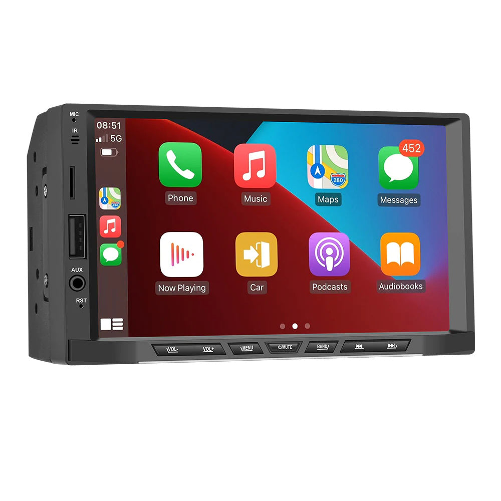 PODOFO 1 Din Android 10.1 Car Radio Autoradio 7''Foldable Touch Screen