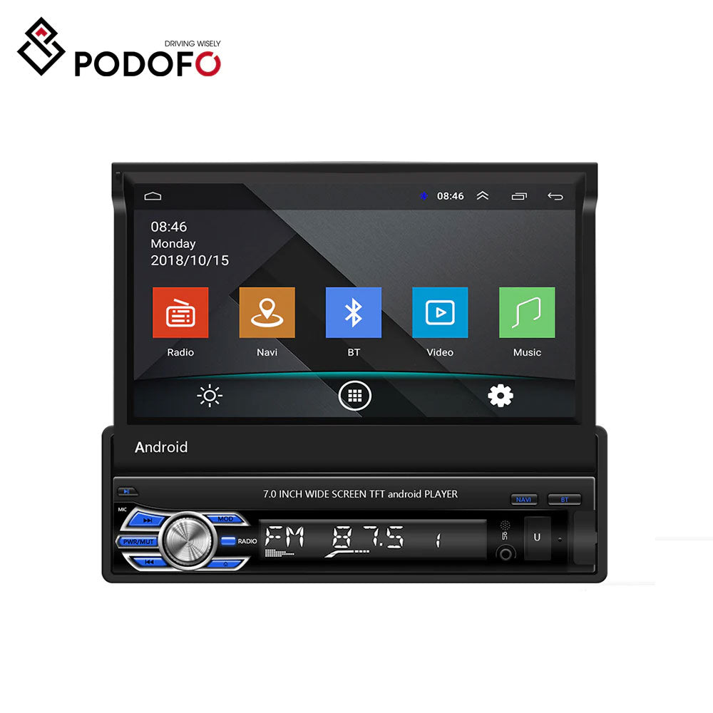 NC 1 DIN Car Android Multimedia Player 6,9 Pulgadas Pantalla