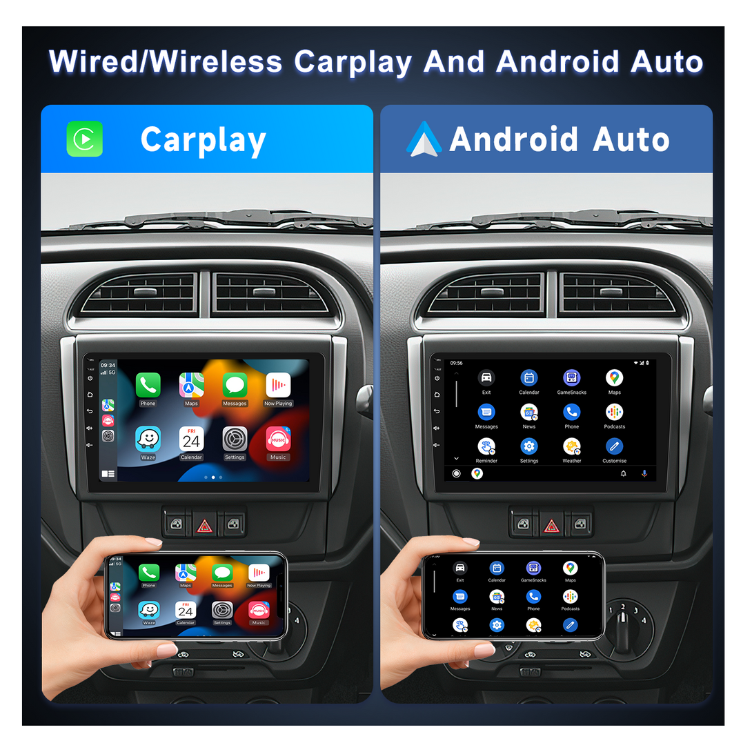 PODOFO Double Din Car Stereo Compatible with Apple CarPlay & Android A