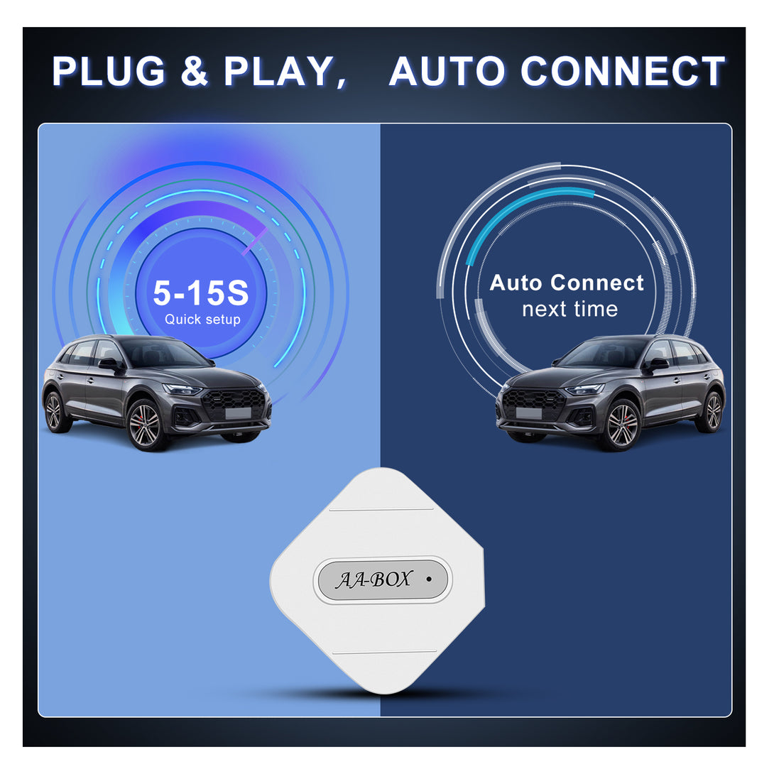 PODOFO Wired to Wireless Android Auto/Carplay Adapter Fastest and Most