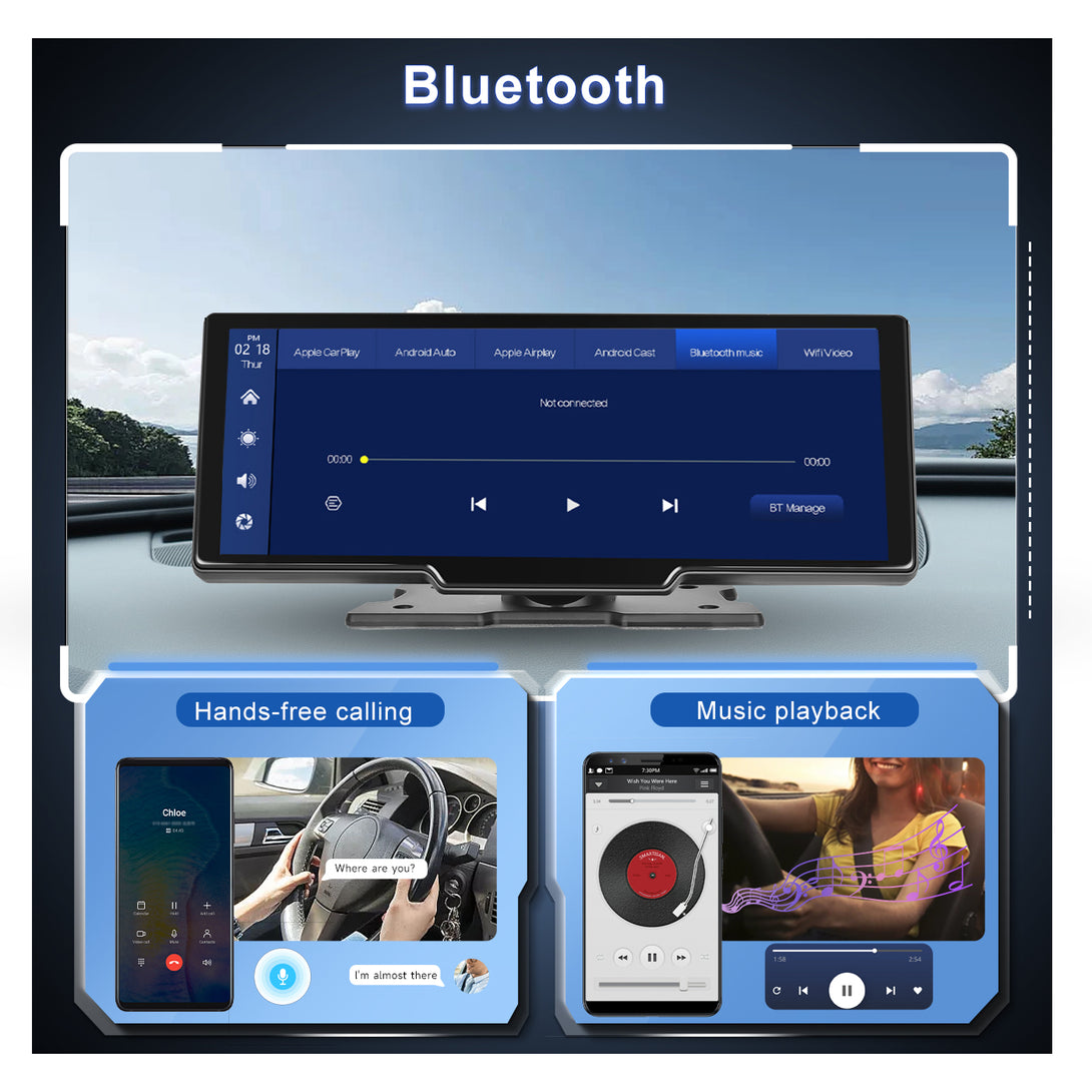 Acheter Hippcron 9.3 Portable CarPlay Android Auto autoradio multimédia  lecteur vidéo écran tactile avec télécommande caméra de recul