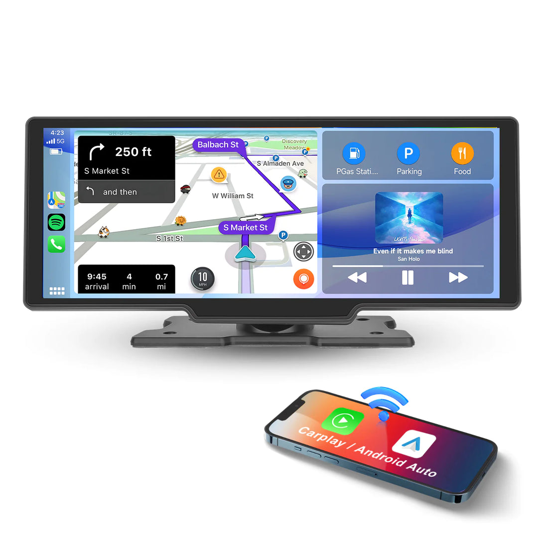 Acheter Hippcron 9.3 Portable CarPlay Android Auto autoradio multimédia  lecteur vidéo écran tactile avec télécommande caméra de recul