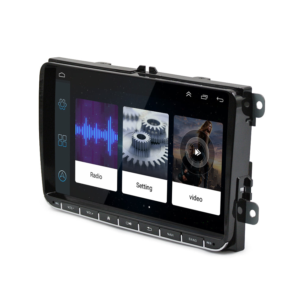 Podofo Android Autoradio GPS pour VW Touran 2003-2010, 10 Écran Tactile  WiFi Bluetooth FM RDS Radio Lien Miroir USB Auto Radio Vidéo Lecteur Stéréo